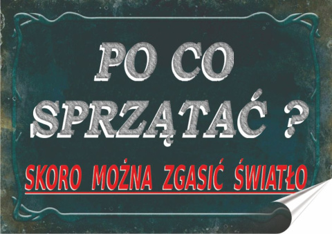 PRL Plakat folia Samoprzylepna Plakietka(motyw metalowego szyldu)#18940