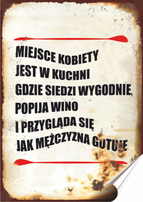 PRL Plakat folia Samoprzylepna Plakietka(motyw metalowego szyldu)#18945