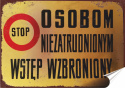 PRL Plakat folia Samoprzylepna Plakietka(motyw metalowego szyldu)#18946