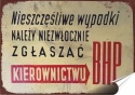 PRL Plakat folia Samoprzylepna Plakietka(motyw metalowego szyldu)#18947