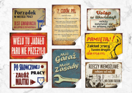 PRL Plakat folia Samoprzylepna Plakietka(motyw metalowego szyldu)#18950