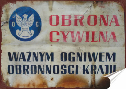 PRL Plakat folia Samoprzylepna Plakietka(motyw metalowego szyldu)#18951